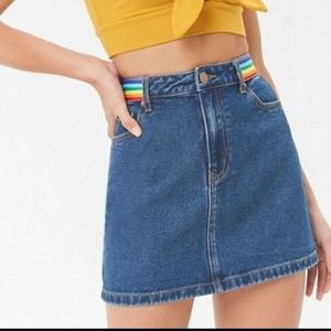 PLUS SIZE Denim Mini Skirt